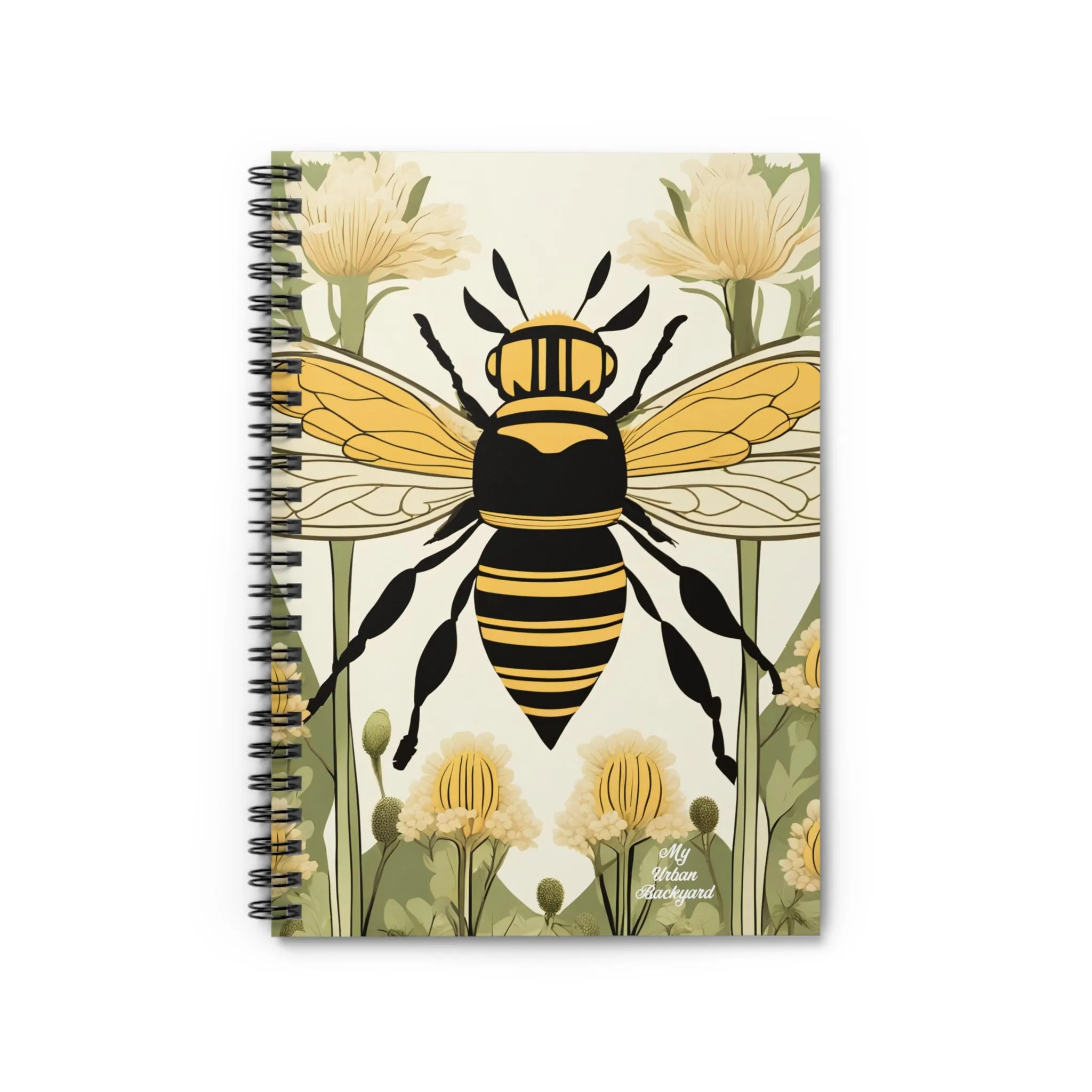 Bee with Flowers, Spiral Notebook Journal - Write in Style