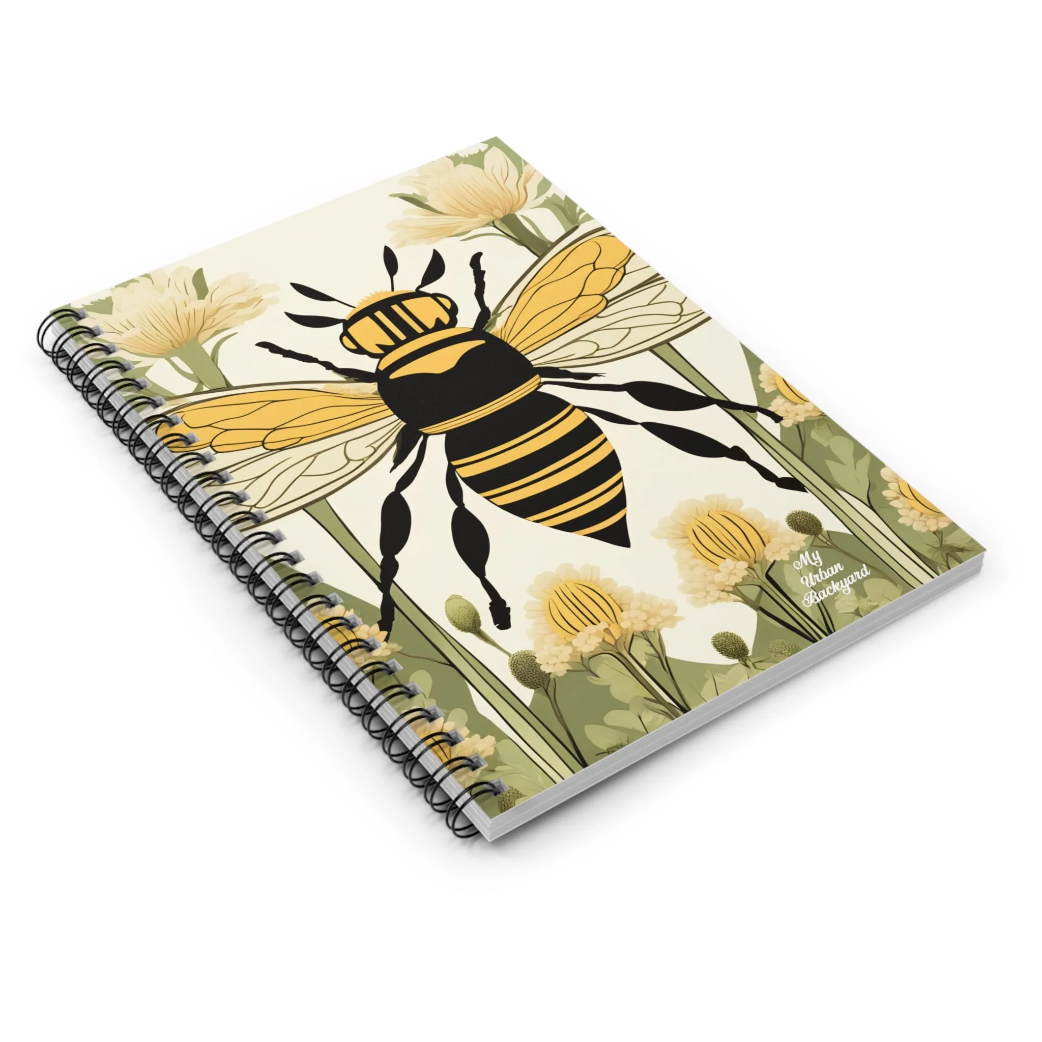 Bee with Flowers, Spiral Notebook Journal - Write in Style