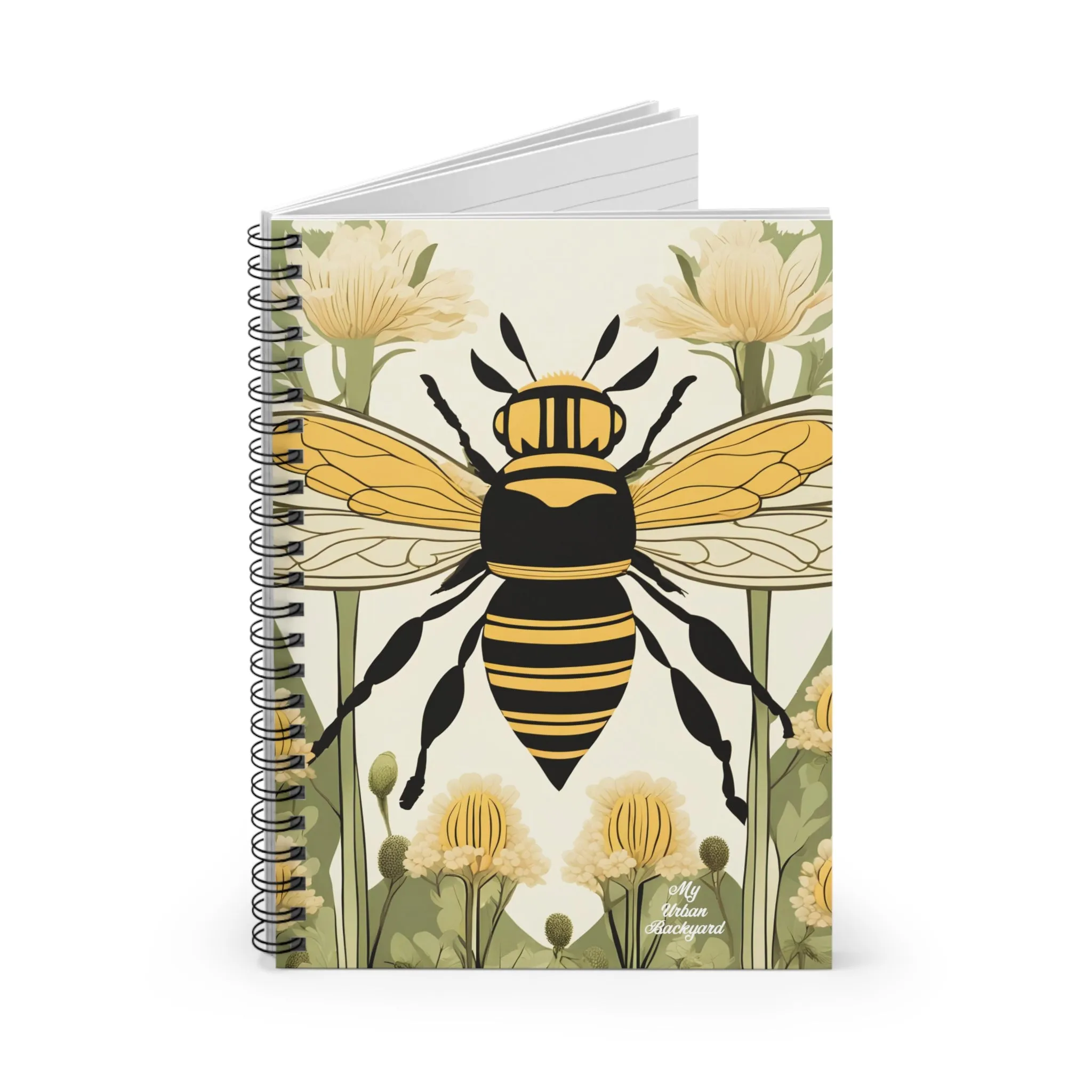 Bee with Flowers, Spiral Notebook Journal - Write in Style