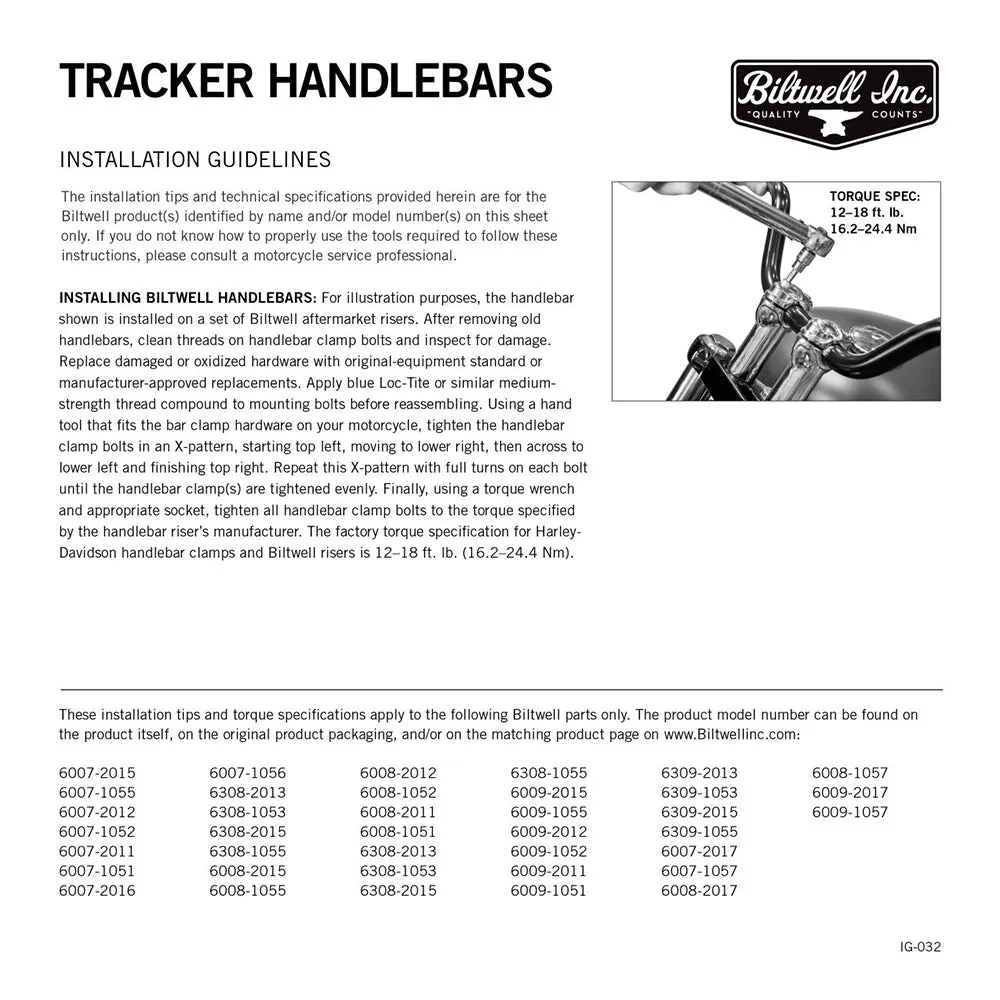 BILTWELL TRACKER MID BAR 7/8" SMOOTH [CHROME]