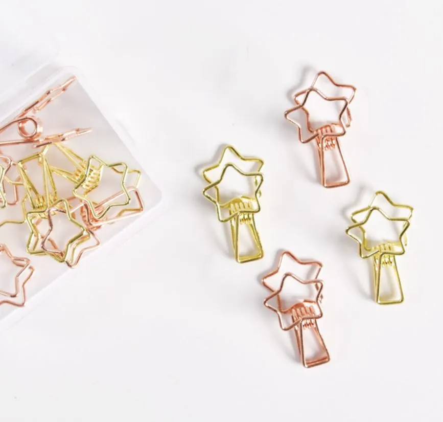 Binder Clips - Gold and Rose Gold - Set of 6