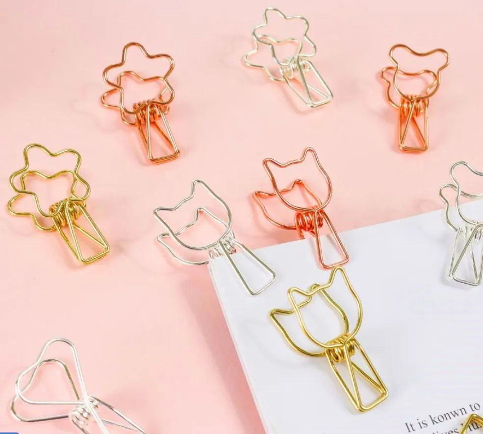 Binder Clips - Gold and Rose Gold - Set of 6