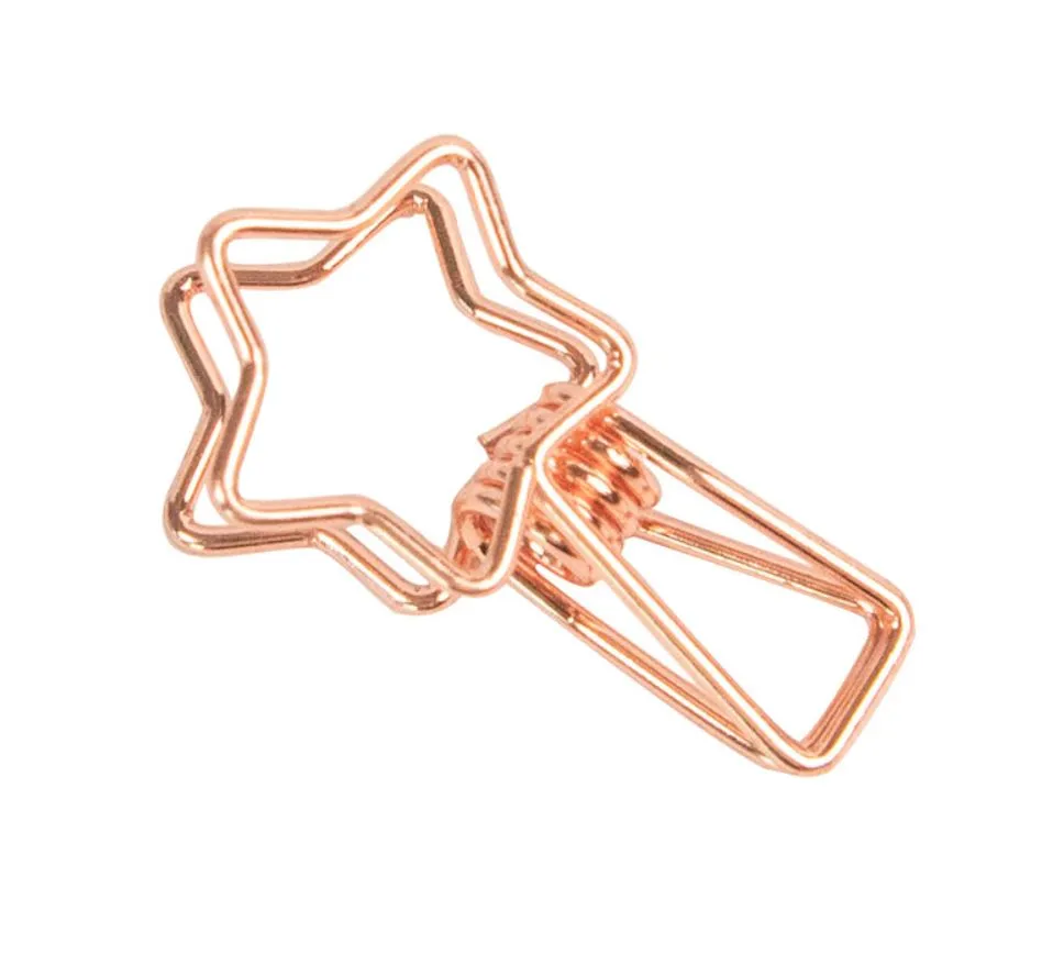 Binder Clips - Gold and Rose Gold - Set of 6