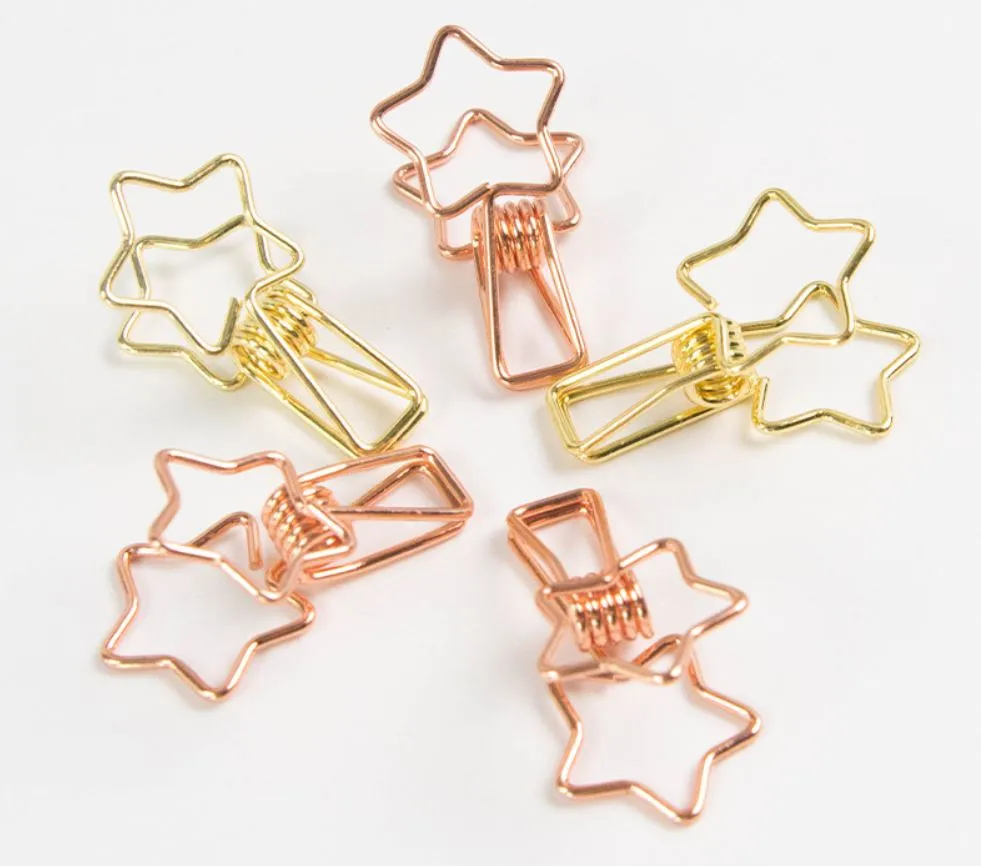 Binder Clips - Gold and Rose Gold - Set of 6