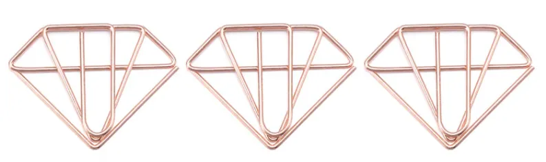 Binder Clips - Gold and Rose Gold - Set of 6