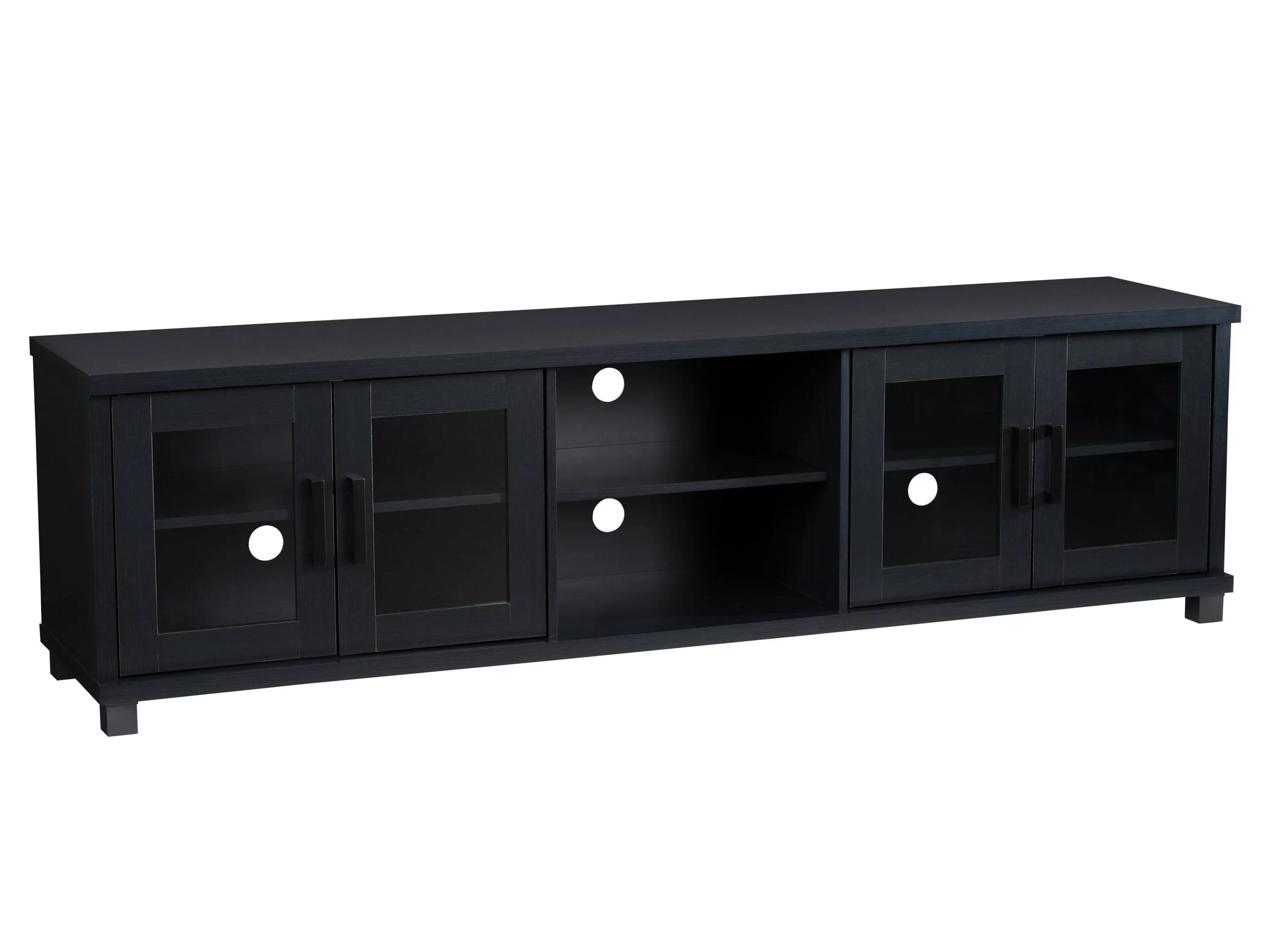 Black TV Bench for TVs up to 95 Inches