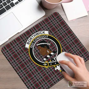 Borthwick Tartan Mouse Pad with Family Crest