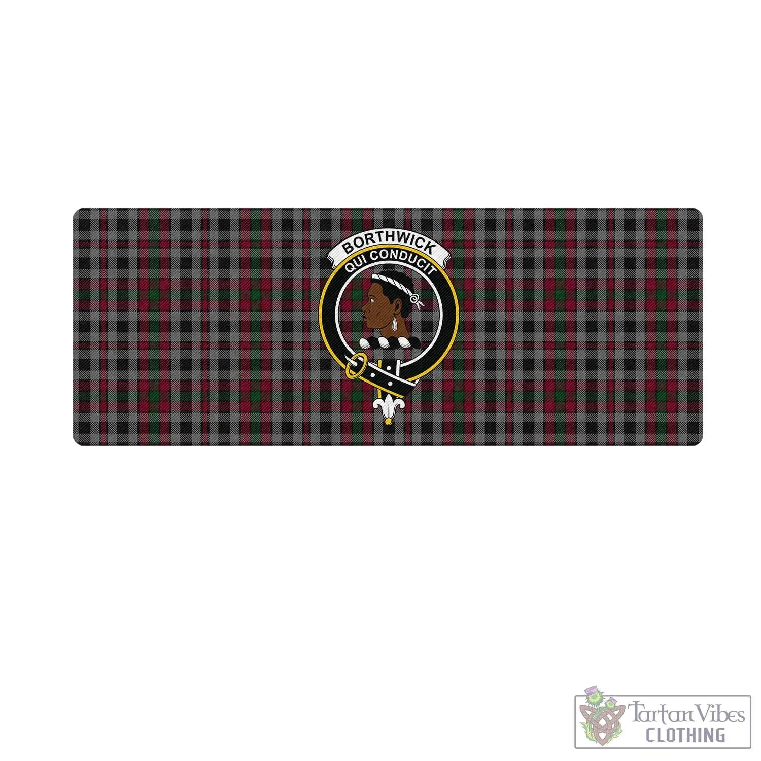 Borthwick Tartan Mouse Pad with Family Crest