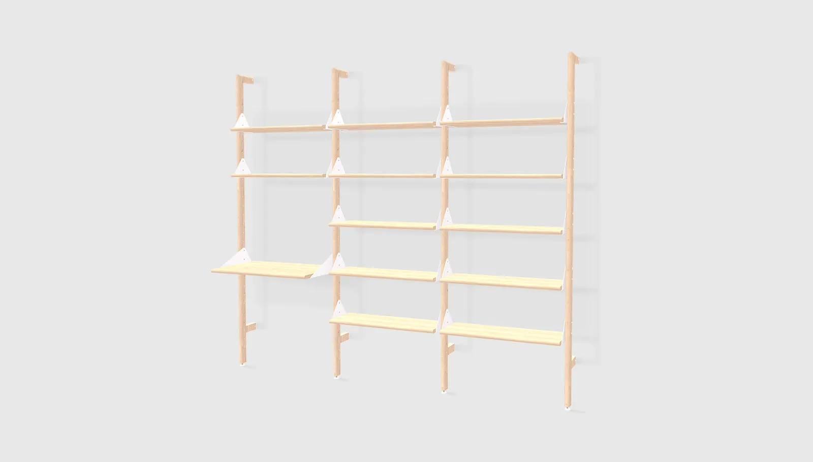 Branch-3 Shelving Unit with Desk