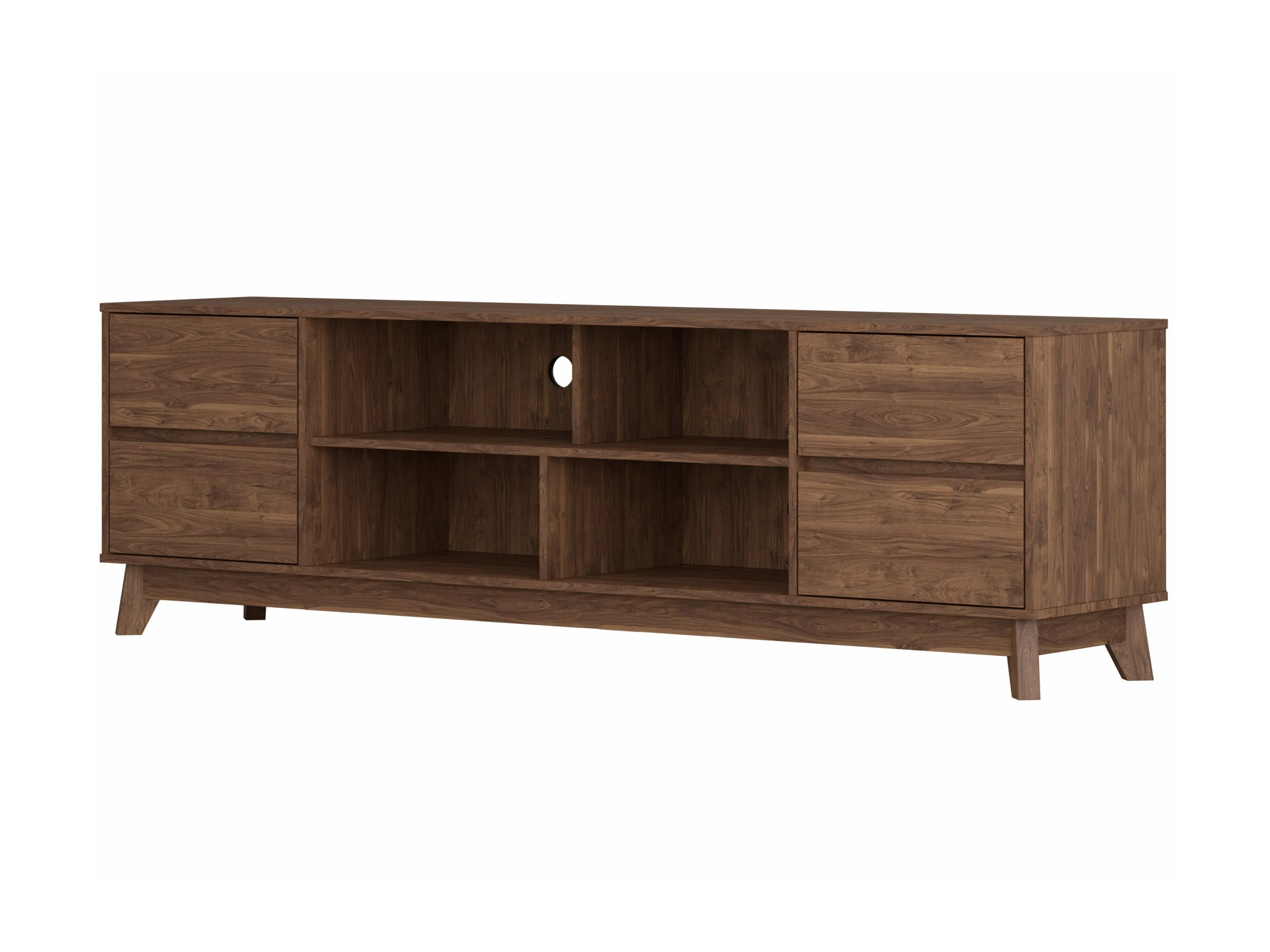 Brown Modern TV Stand, TVs up to 85"