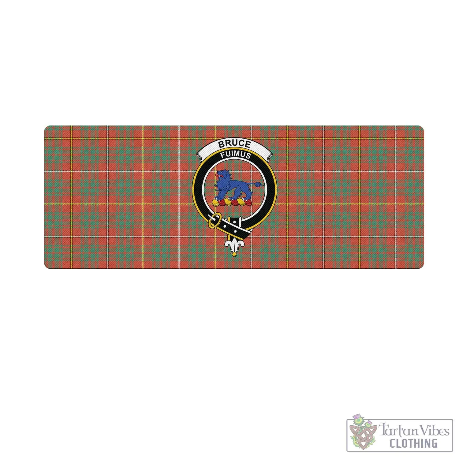 Bruce Ancient Tartan Mouse Pad with Family Crest