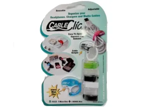 Cable Organizers 7pk. Adjustable 7 Micro   1 Mini Cable Clic