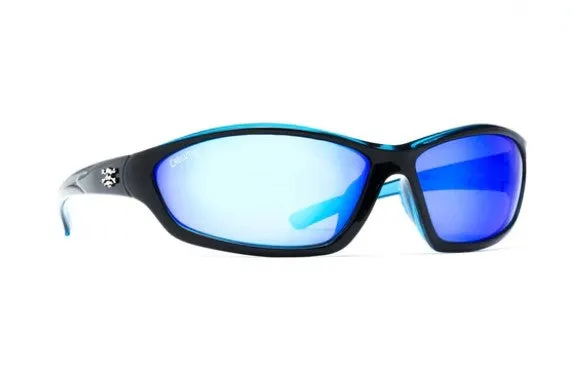 Calcutta Backspray Black Frames - Blue Mirror Lens - Polarized Sunglasses