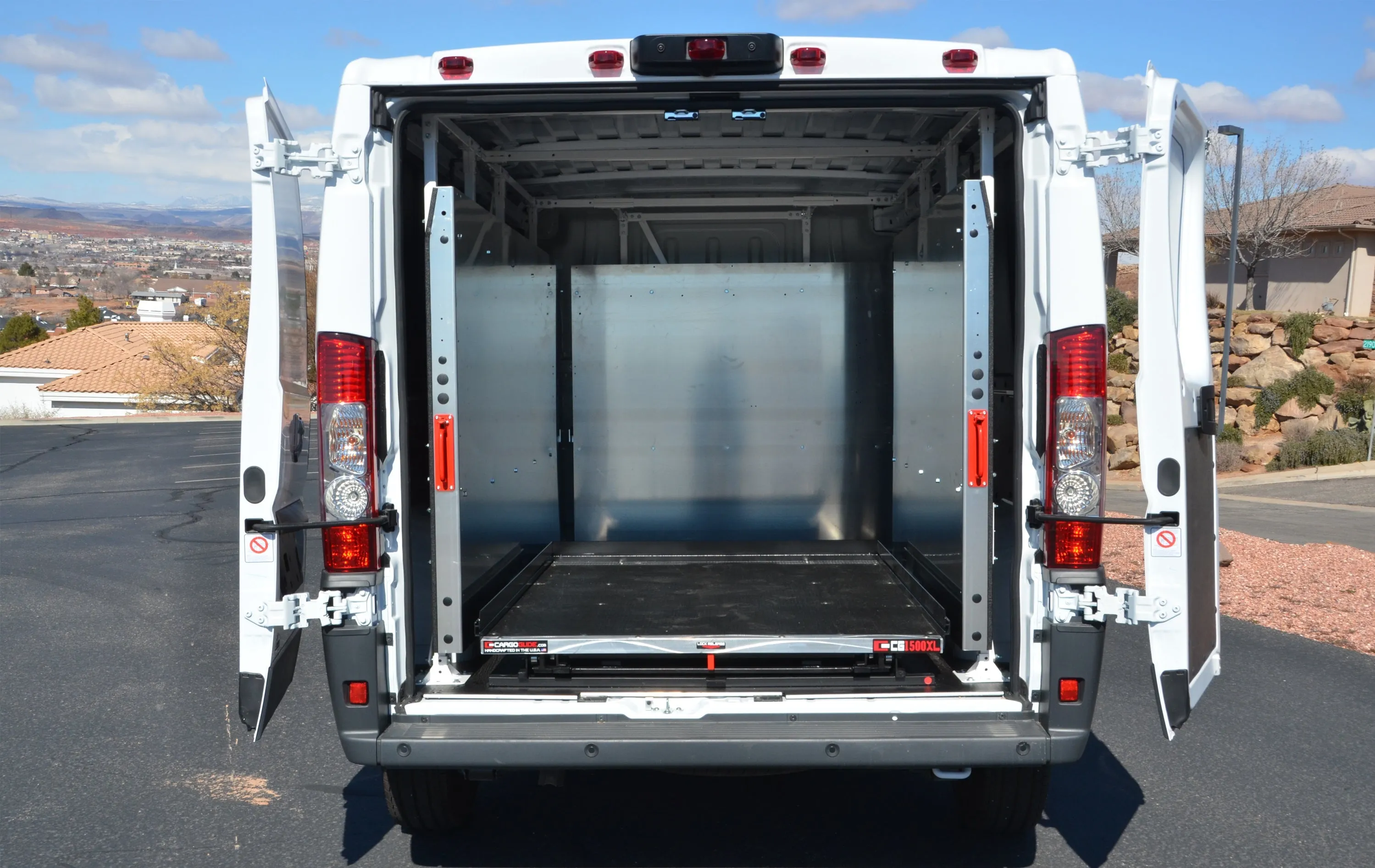 CargoGlide WSST302-23 Van Storage Sliding Platform Wall