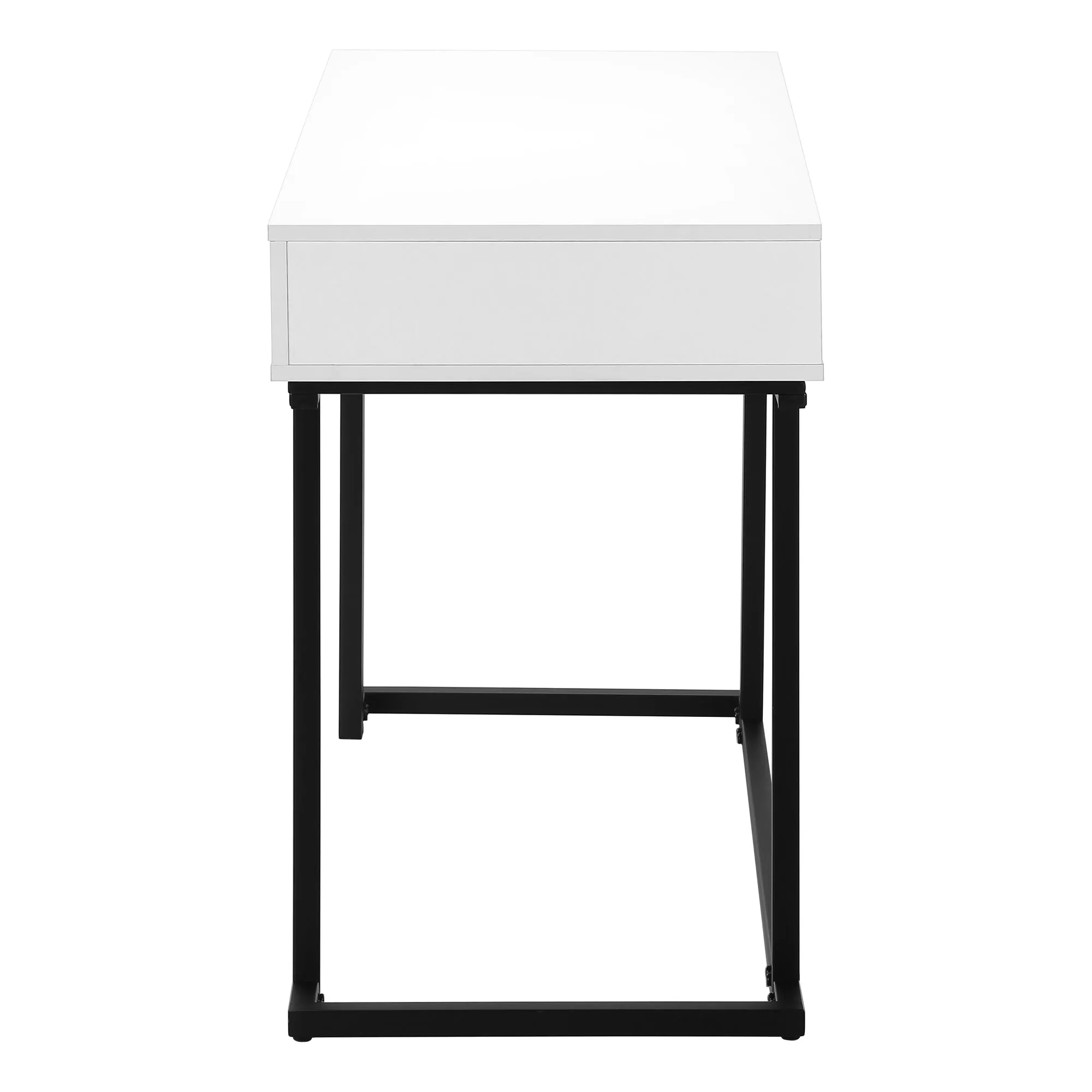 Computer Desk - 42"L / White / Black Metal