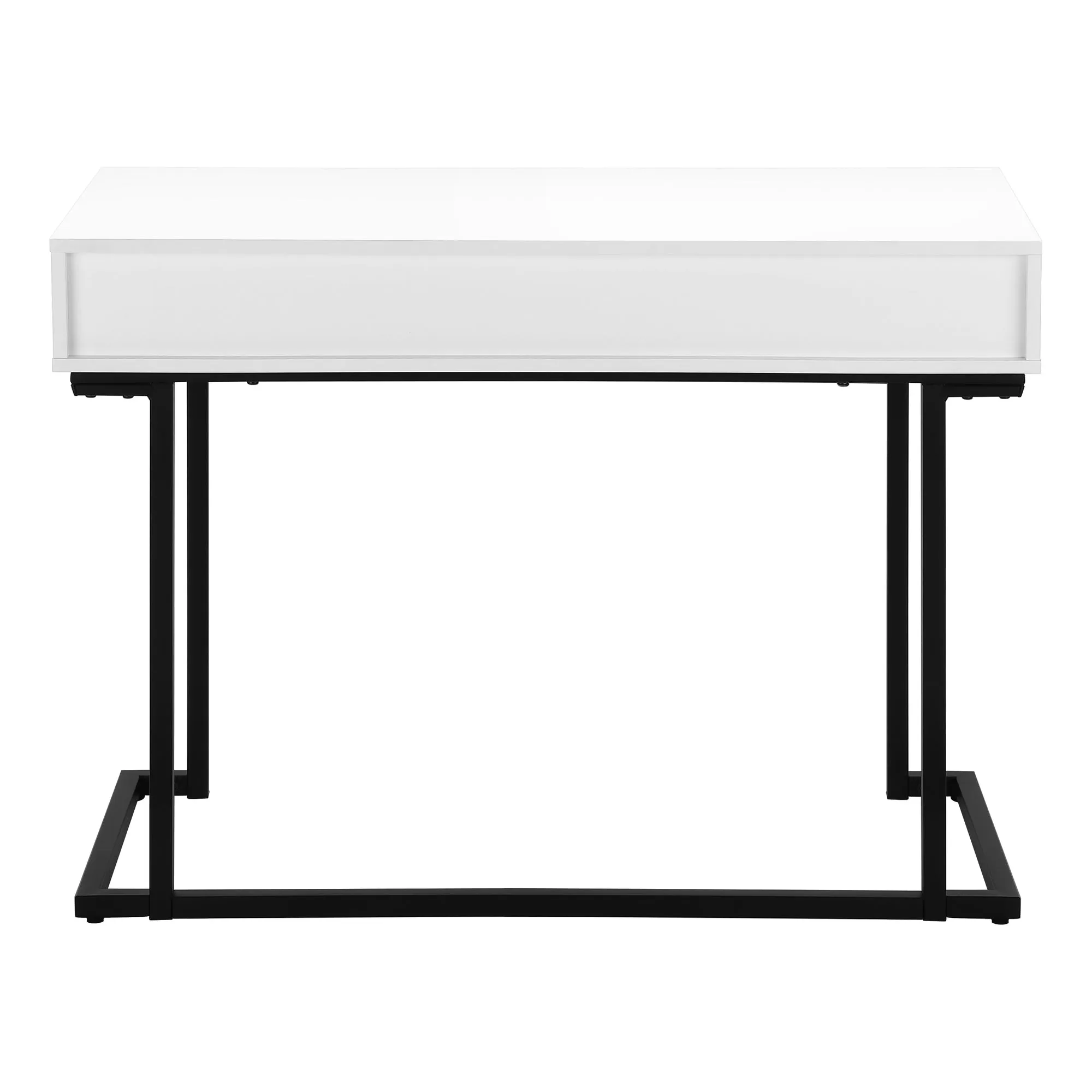 Computer Desk - 42"L / White / Black Metal