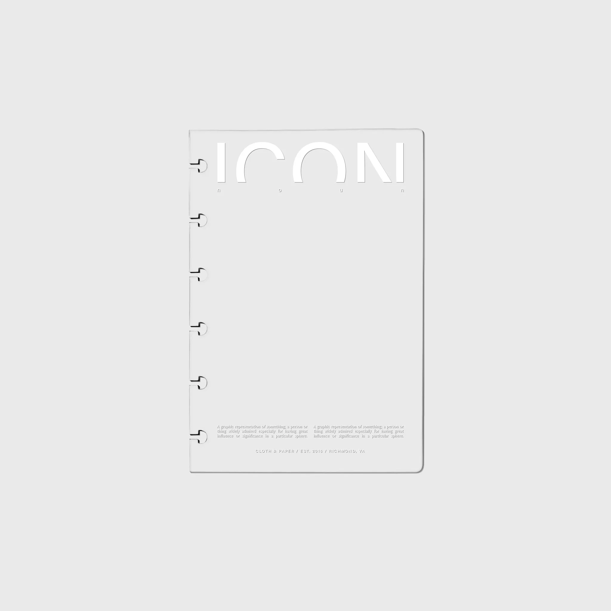 Crystal Clear Notebook Cover | Icon | CP Petite