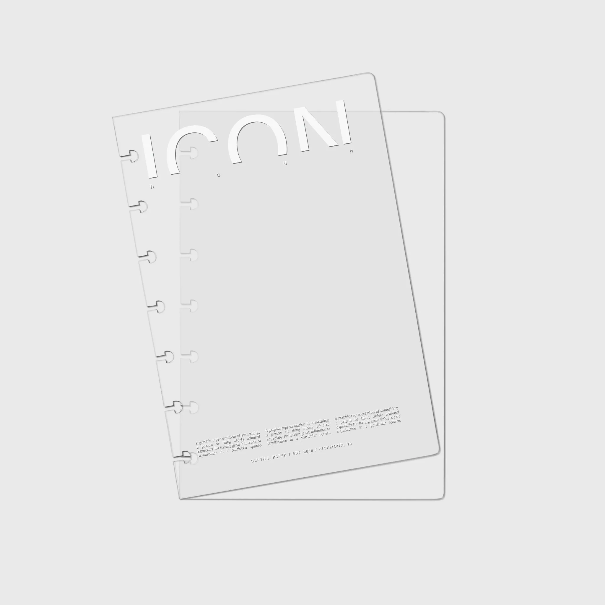 Crystal Clear Notebook Cover | Icon | HP Mini