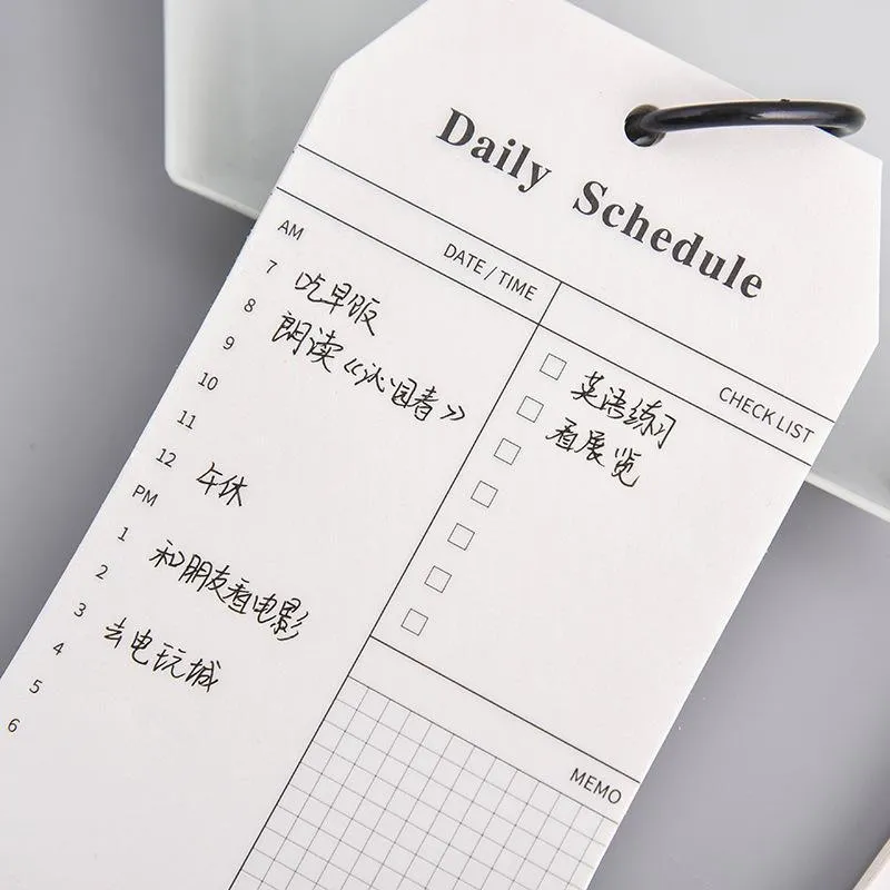 Daily Schedule & To-Do List Portable Pads – 52 Sheets per Set