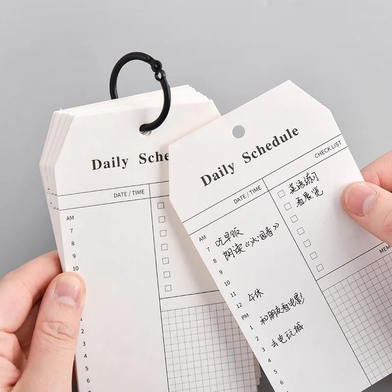 Daily Schedule & To-Do List Portable Pads – 52 Sheets per Set