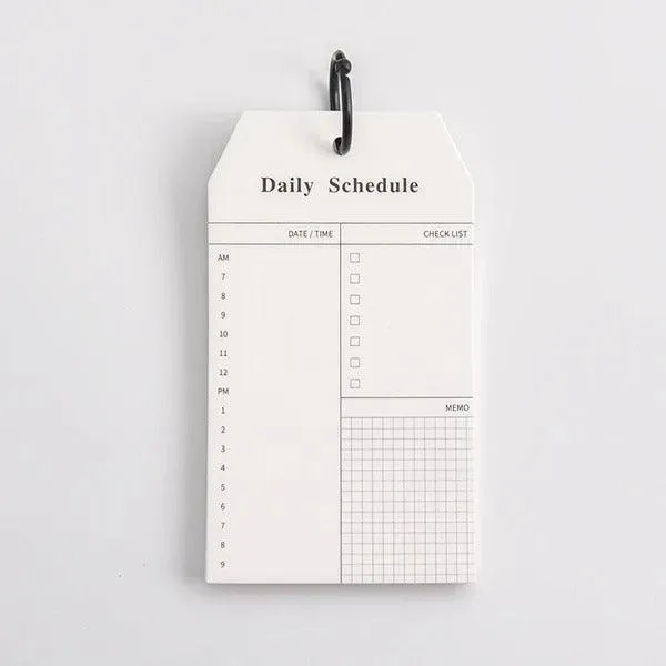 Daily Schedule & To-Do List Portable Pads – 52 Sheets per Set