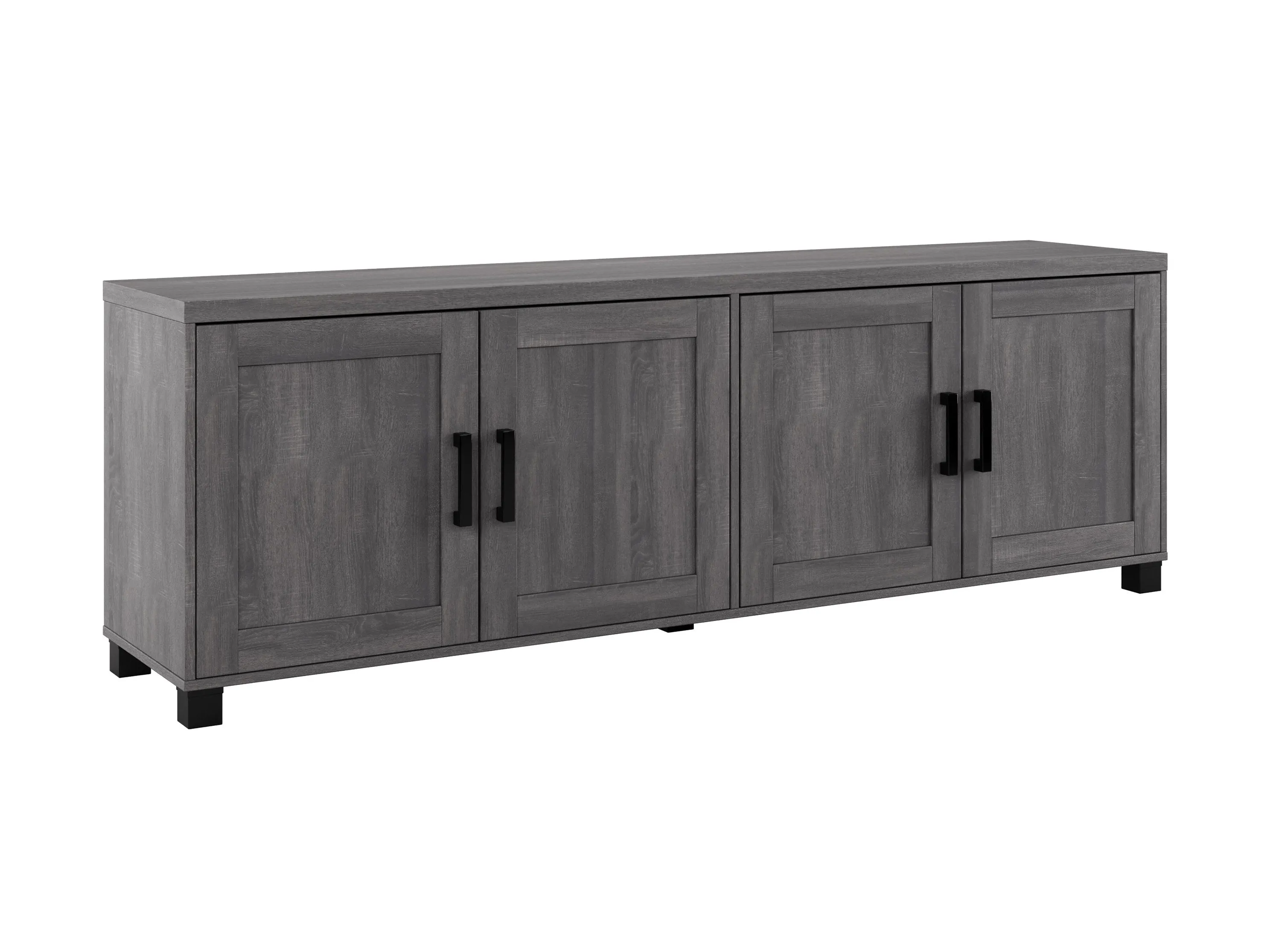 Dark Grey TV Stand with Doors, TVs up to 85"