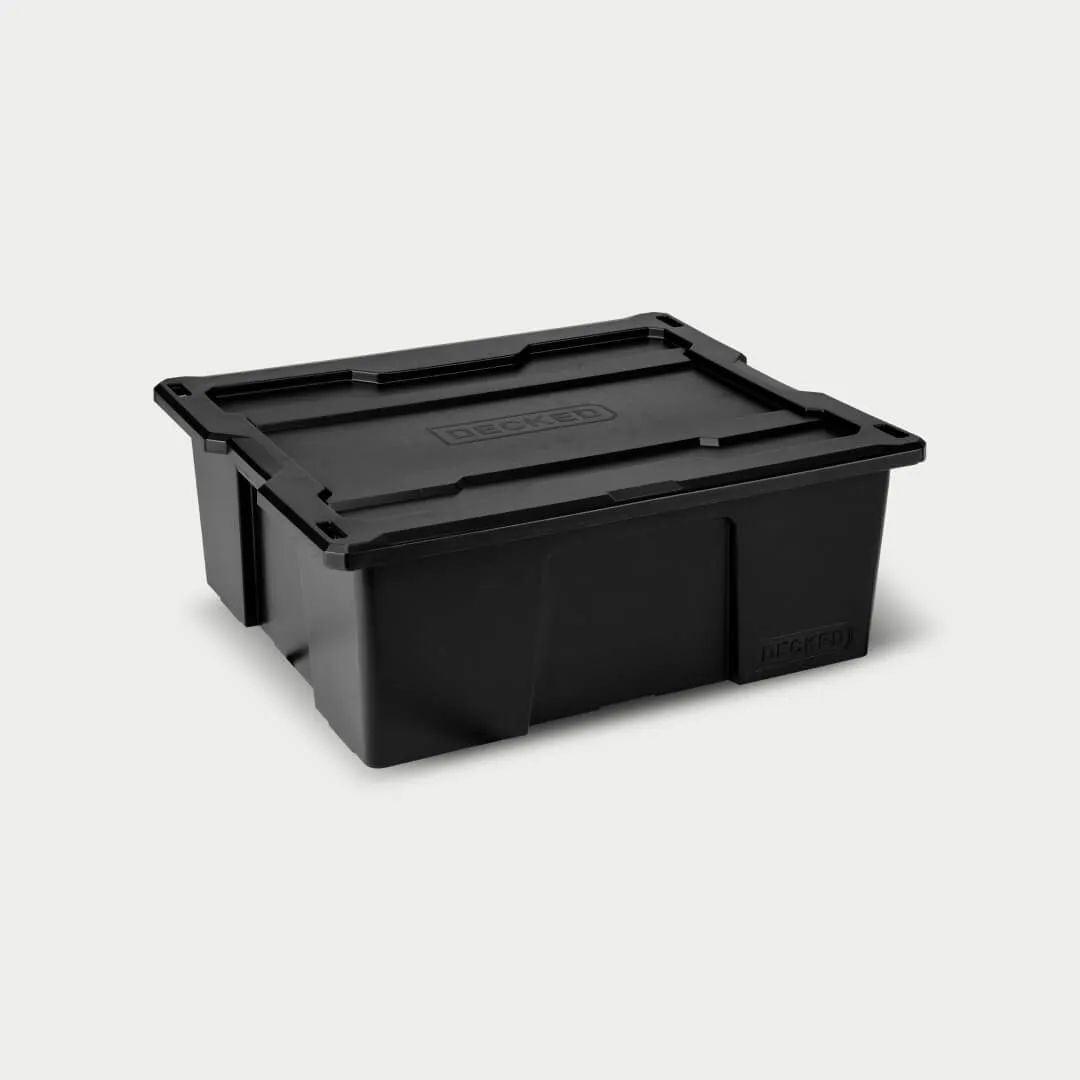 Decked D-co Bin 32 - D-co bin with snap on lid - one (1) set of three (3) -