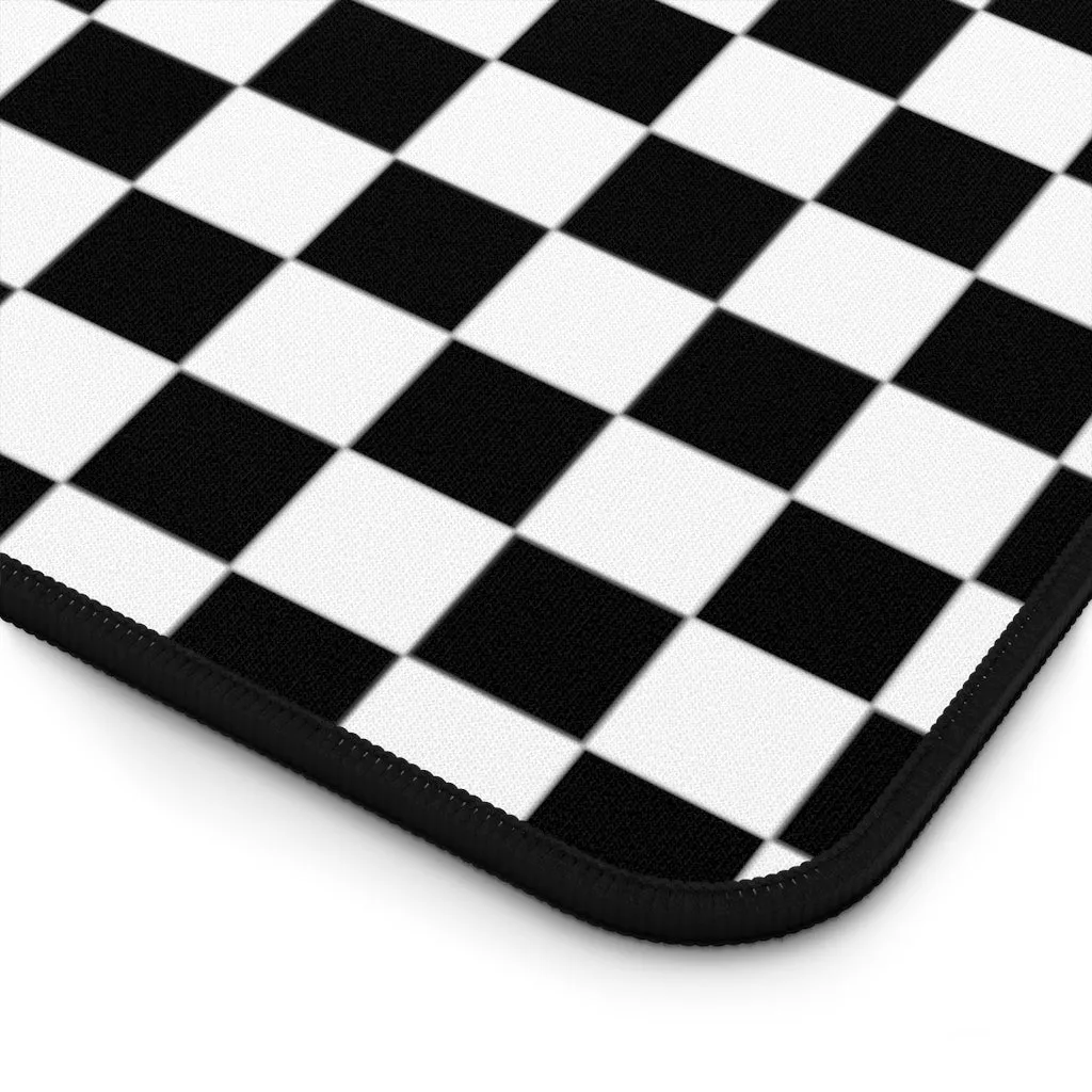 Desk Mat Checkered Black White Plaid Mat for Desk Large Mouse Pad Desk Accessories Large Desk Mat Pad, 3 Sizes