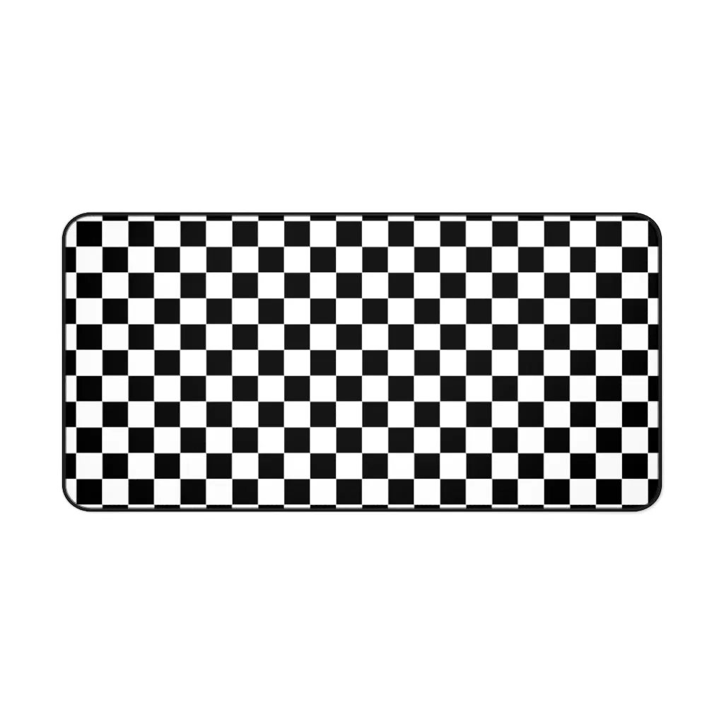 Desk Mat Checkered Black White Plaid Mat for Desk Large Mouse Pad Desk Accessories Large Desk Mat Pad, 3 Sizes