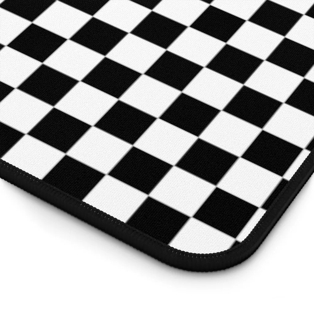 Desk Mat Checkered Black White Plaid Mat for Desk Large Mouse Pad Desk Accessories Large Desk Mat Pad, 3 Sizes