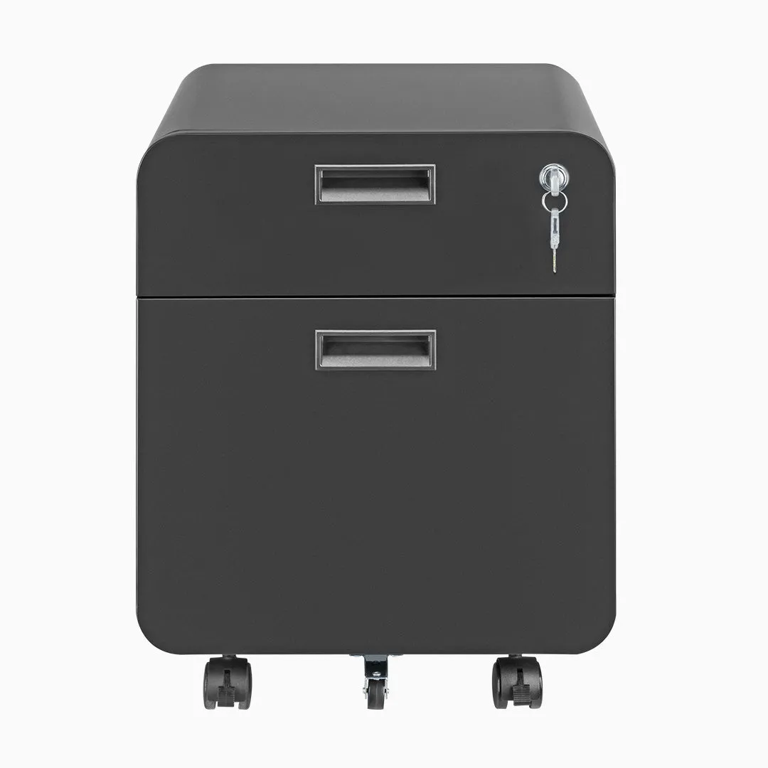 Desky 2 Drawer Mobile Filing Cabinet