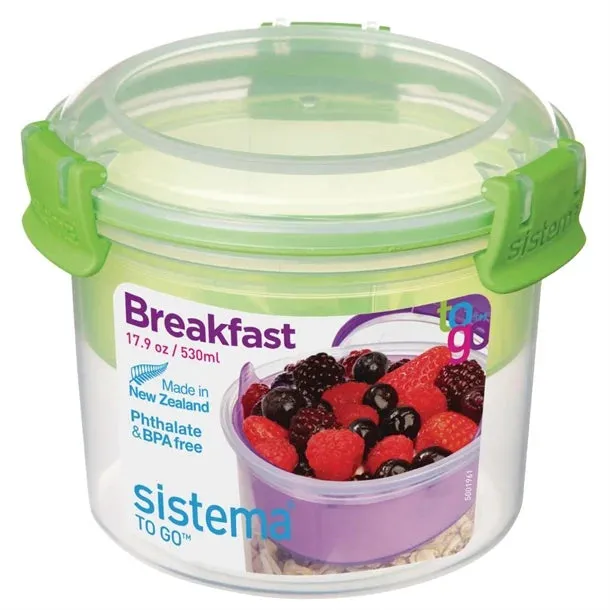 Dexam Sistema Breakfast To Go Round Box 530ml Assorted Colours