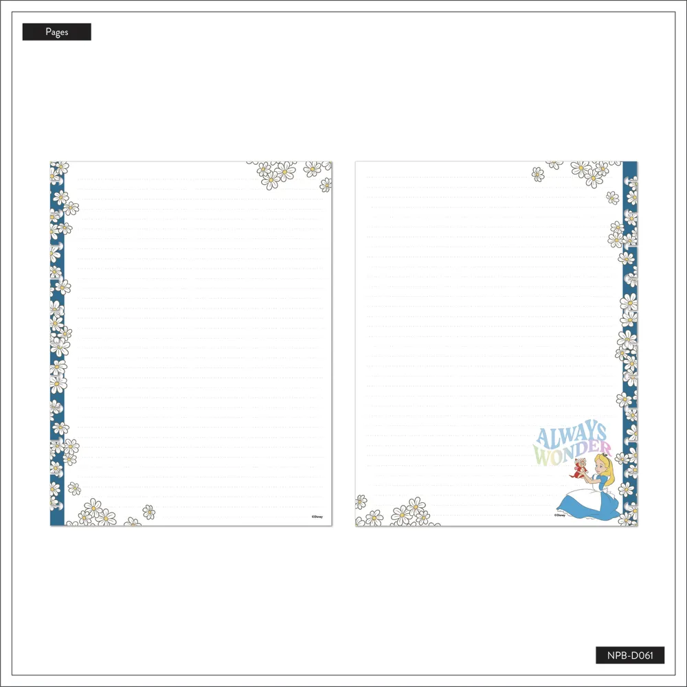 Disney Alice in Wonderland Curious - Dotted Lined Big Notebook - 60 Sheets