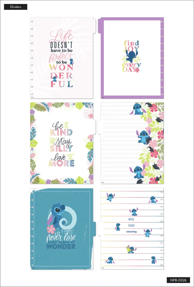 Disney© Aloha Stitch Big Notebook - Dot Lined Pages - 60 Sheets