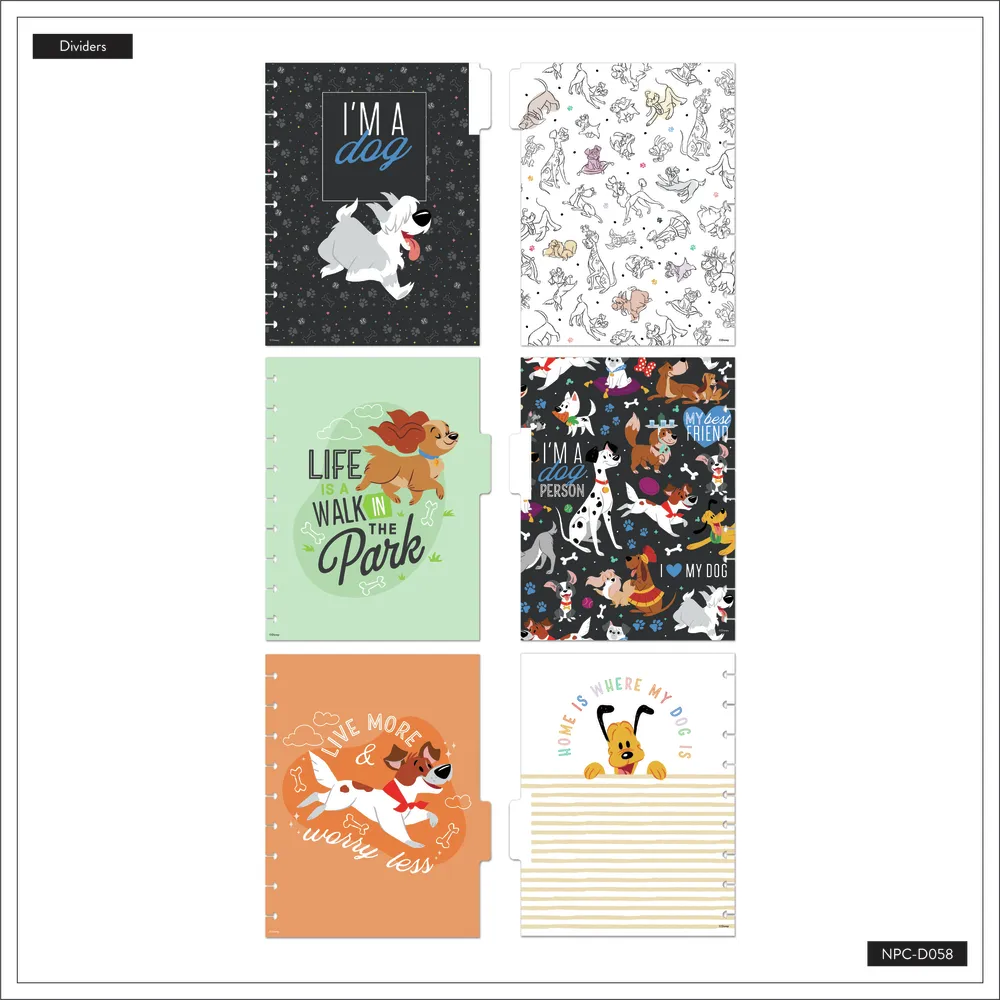 Disney Dogs - Dotted Lined Classic Notebook - 60 Sheets