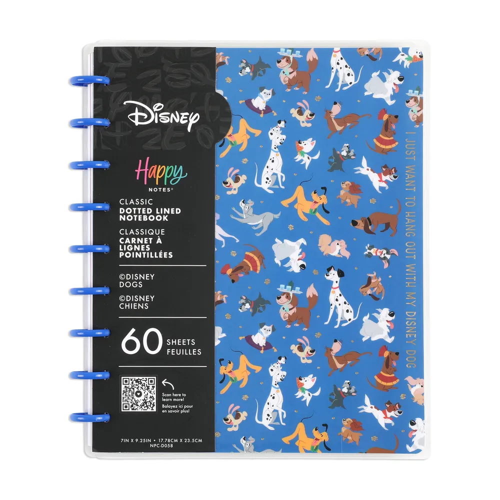 Disney Dogs - Dotted Lined Classic Notebook - 60 Sheets