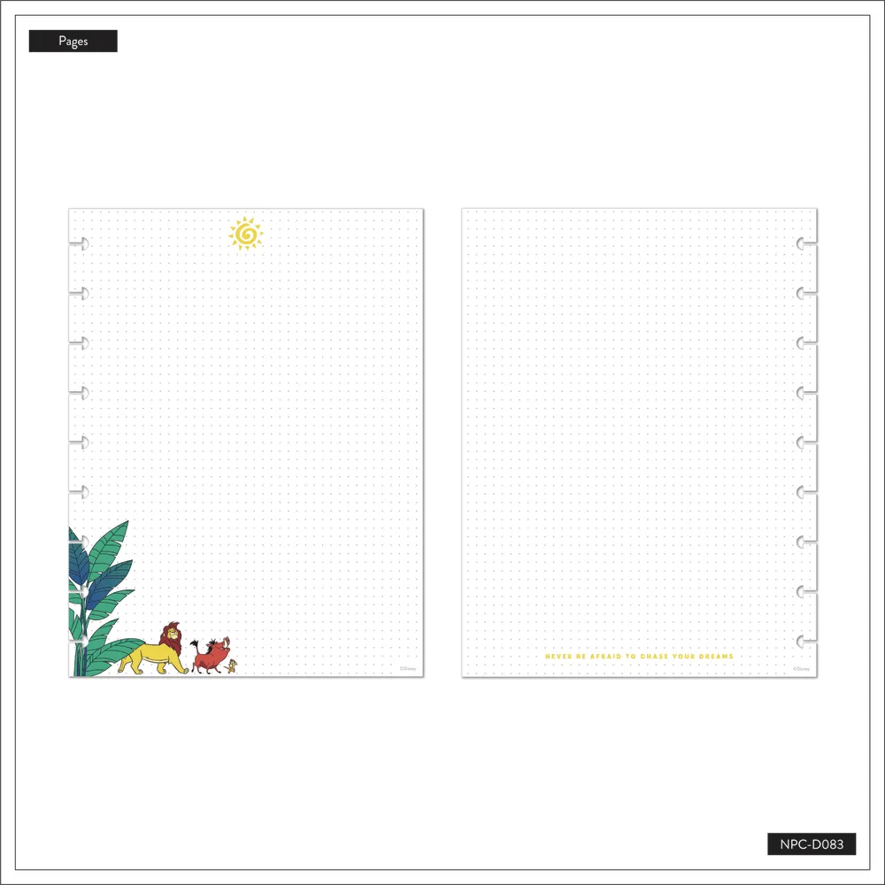 Disney The Lion King Embrace Your Wild - Dot Grid Classic Notebook - 60 Sheets