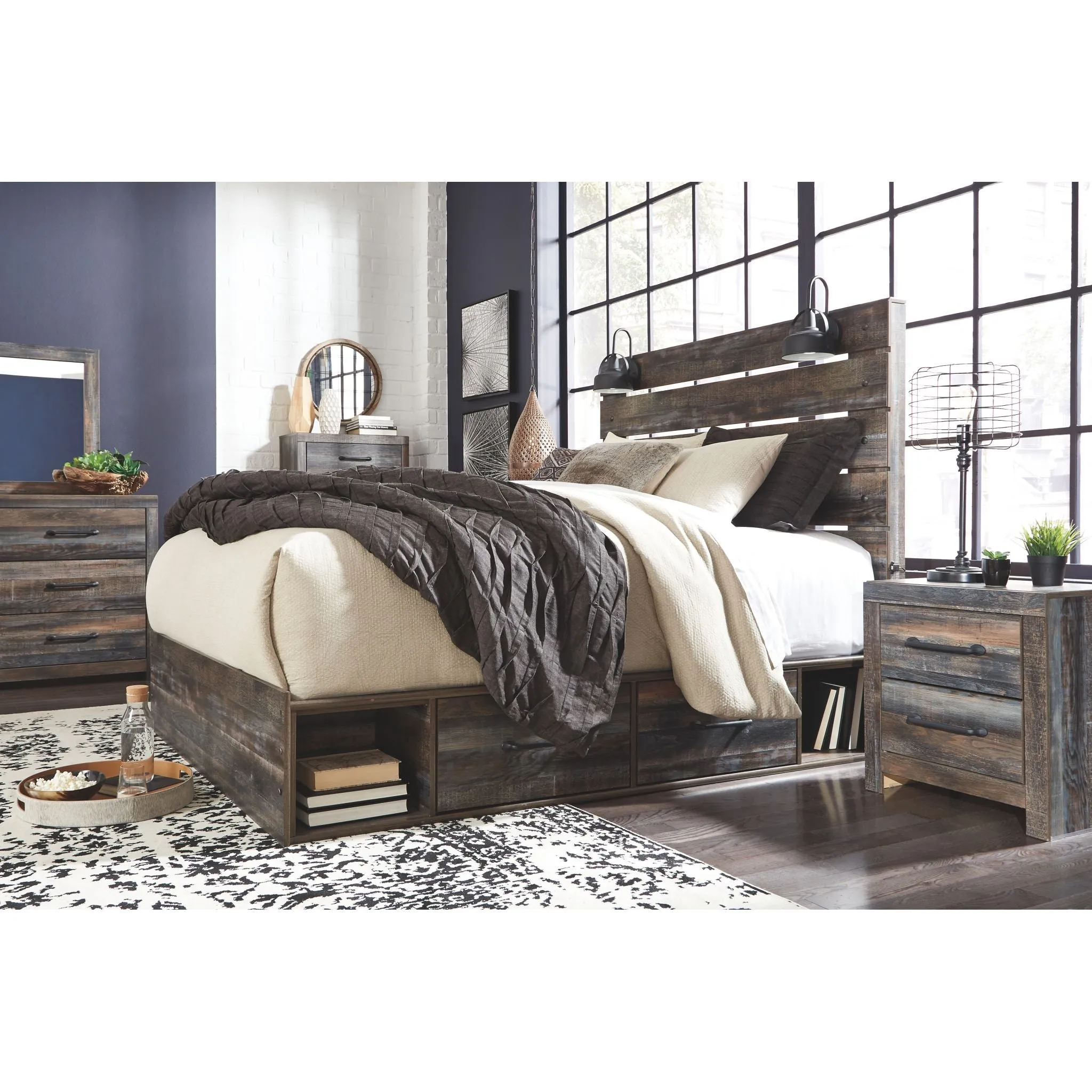 Drystan Panel Bed with 4 Drawer Storage