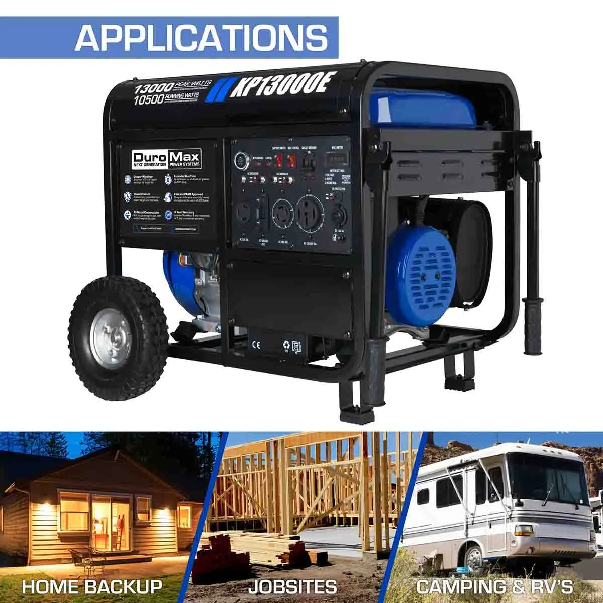 DuroMax XP13000E Gasoline Portable Generator | 13,000 Watts