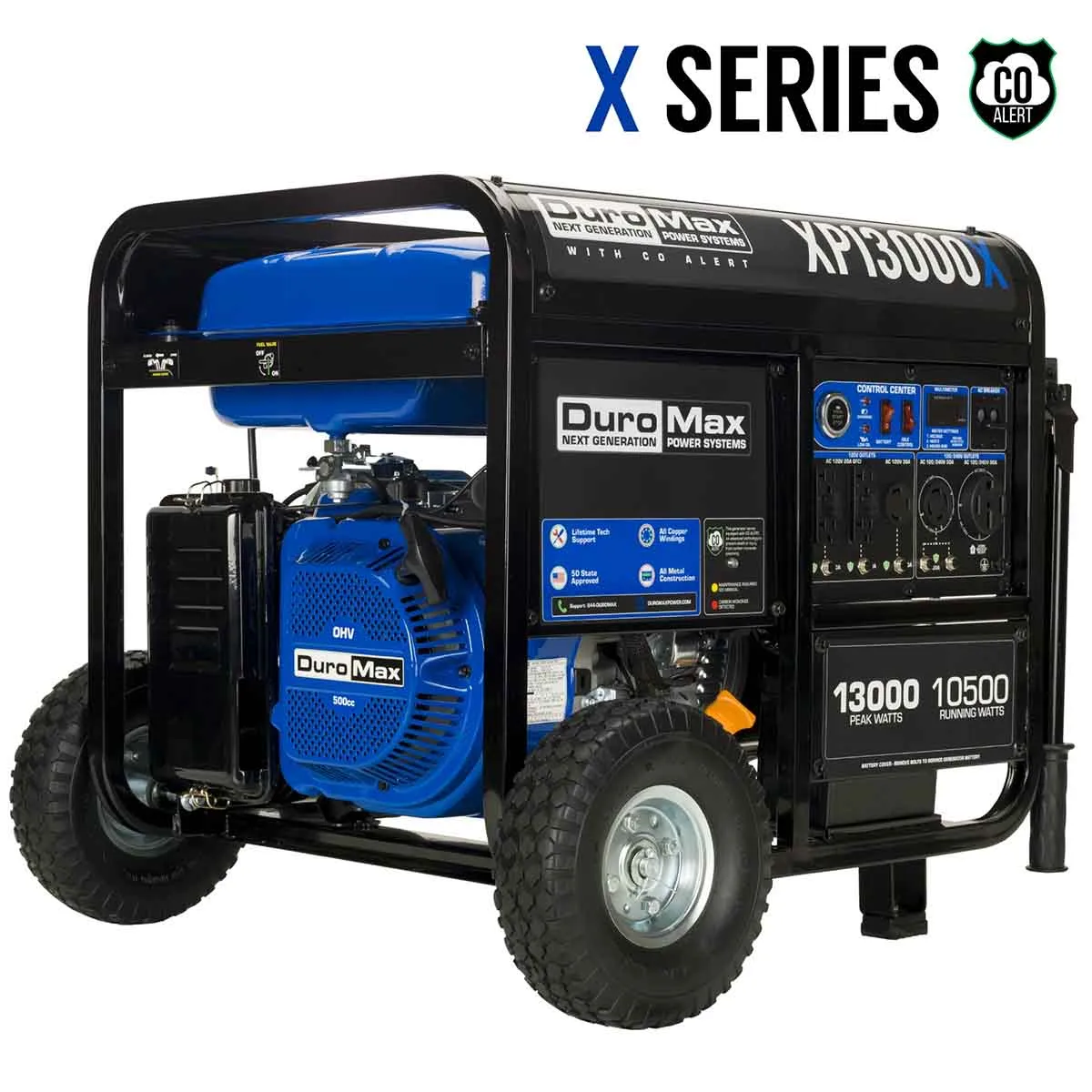 DuroMax XP13000X Portable Gasoline Generator w/ CO Alert | 13,000 Watts