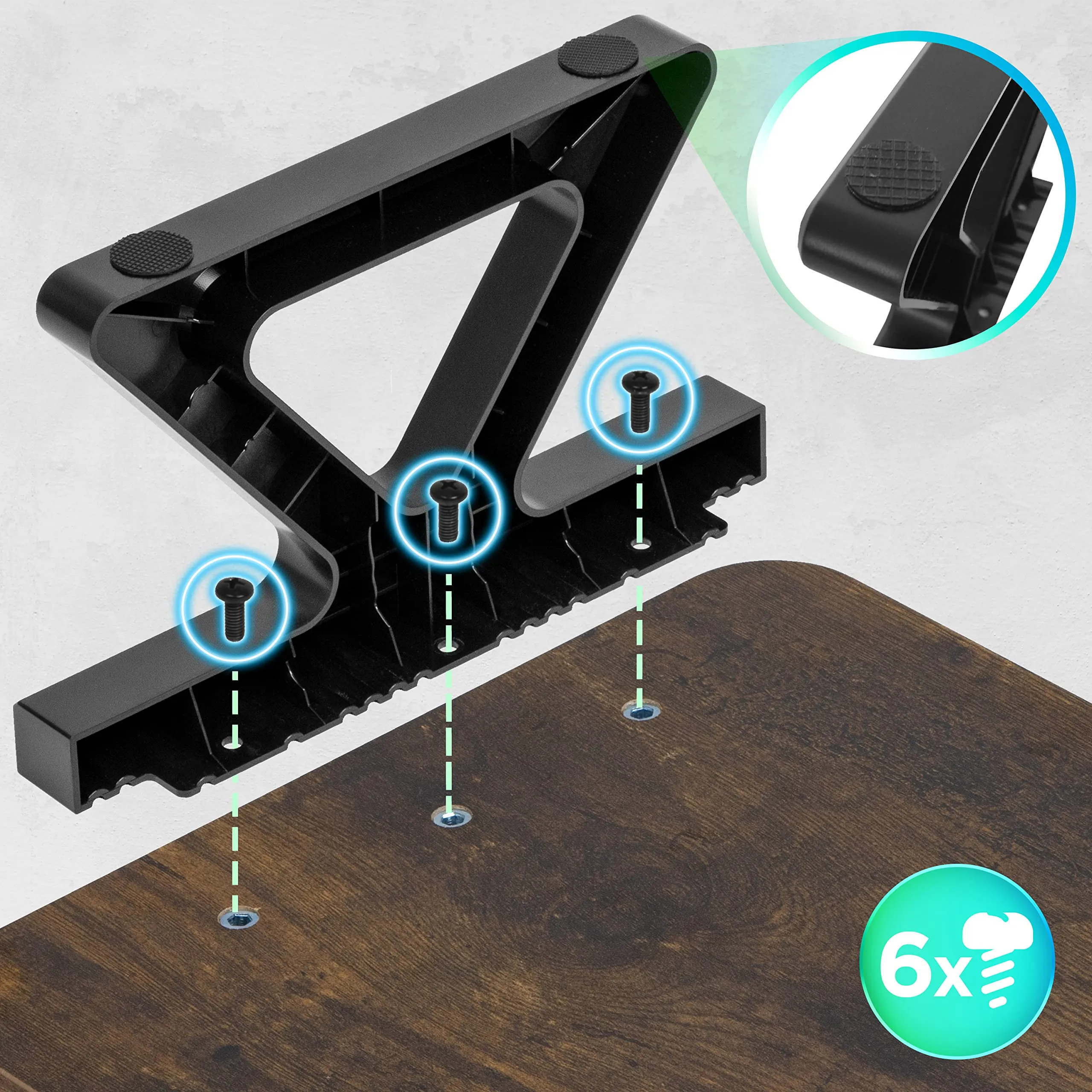 Duronic Monitor Stand Riser DM06-1 AO, Laptop / Screen Stand for Desktop, Support Shelf for a PC Computer Monitor, 10kg Capacity, 63cm x 30cm - Antique Oak Wood Effect