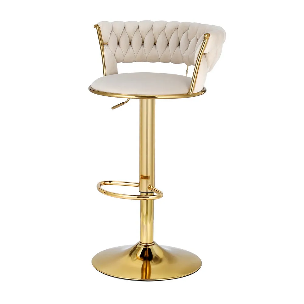 Elegant Velvet Bar Stools with Gas Lift, 150kg Capacity - Artiss