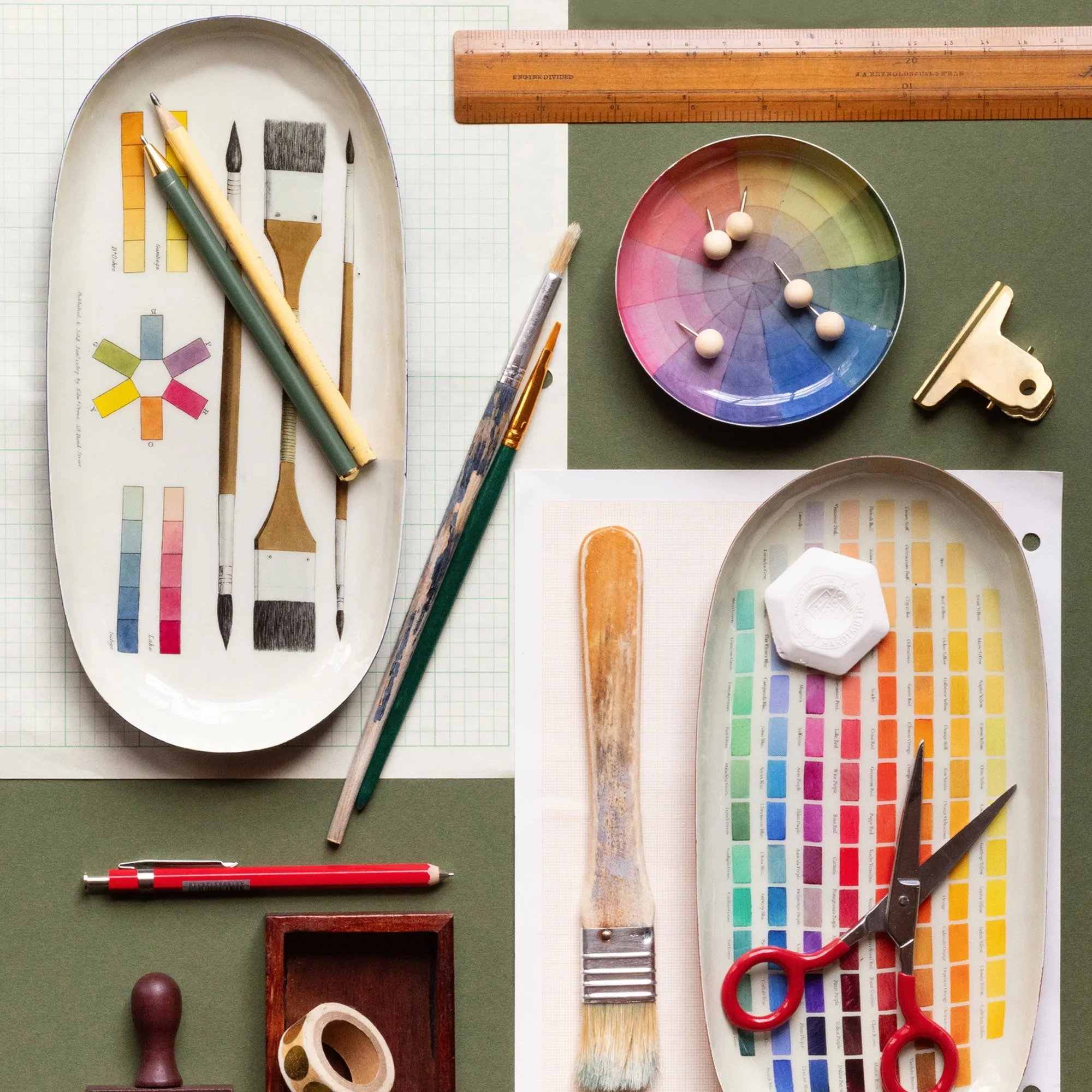 Enamel Printed Tray - The Art of Colouring