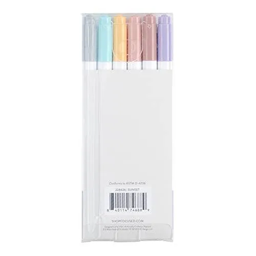 Erin Condren Focused Sunset Dual-Tip Marker 6-pack