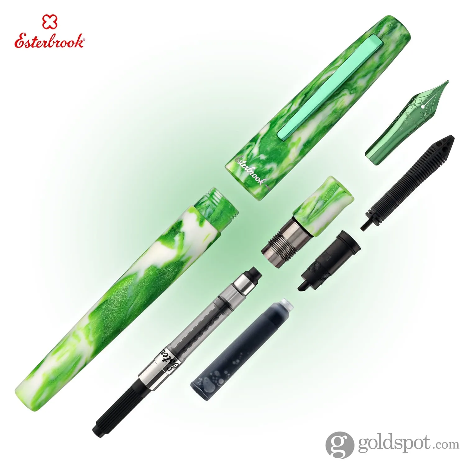 Esterbrook Camden Northern Lights Fountain Pen in Icelandic Green