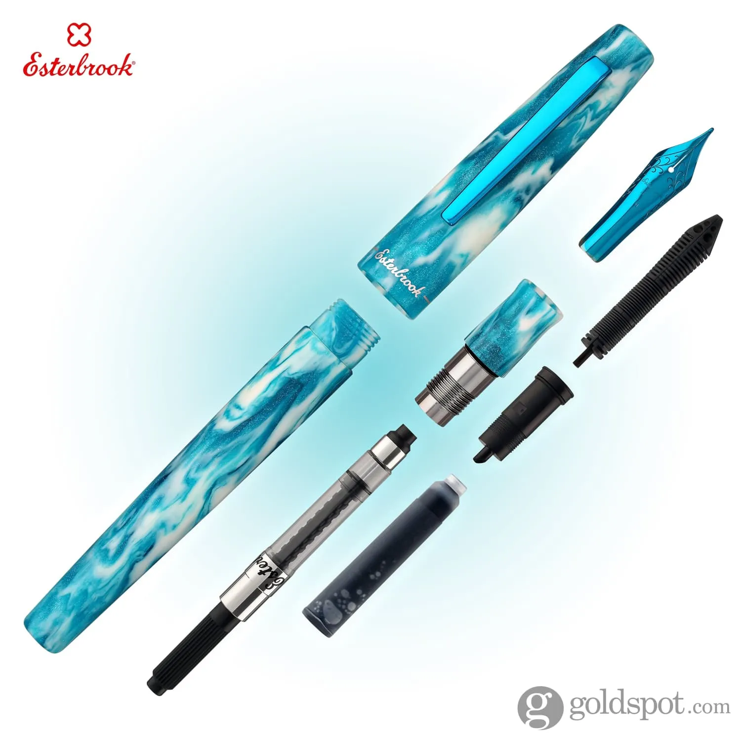 Esterbrook Camden Northern Lights Fountain Pen in Manitoba Blue