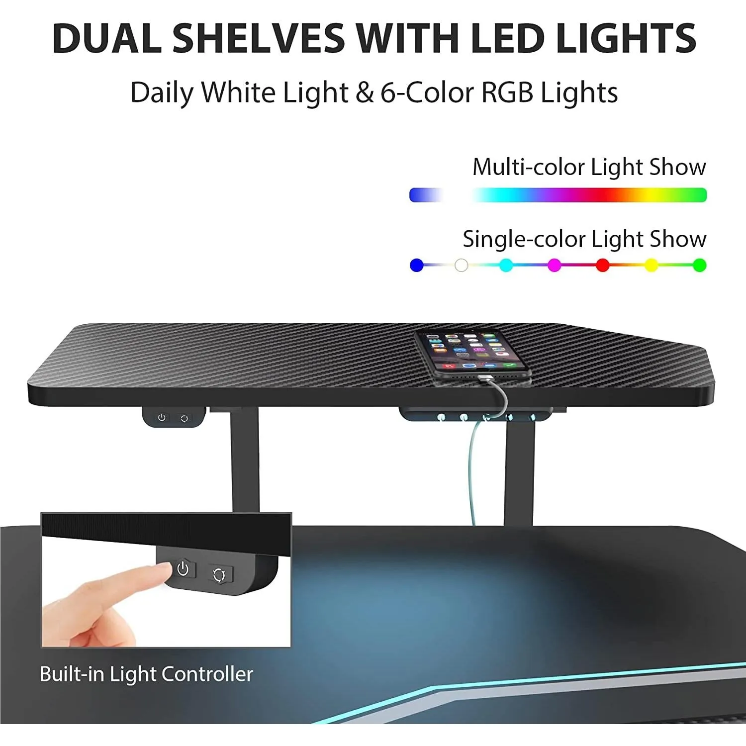 Eureka Ergonomic 72" Studio Electric Standing Office Desk With Keyboard Tray