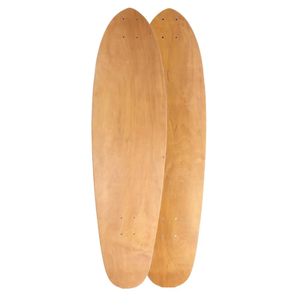 Fiberglass 34" Kicktail Blank Longboard Deck