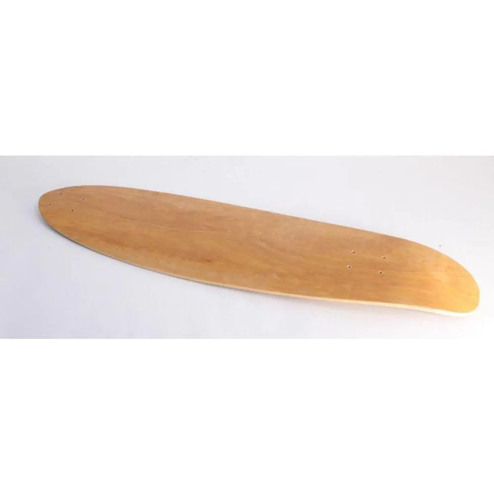 Fiberglass 34" Kicktail Blank Longboard Deck