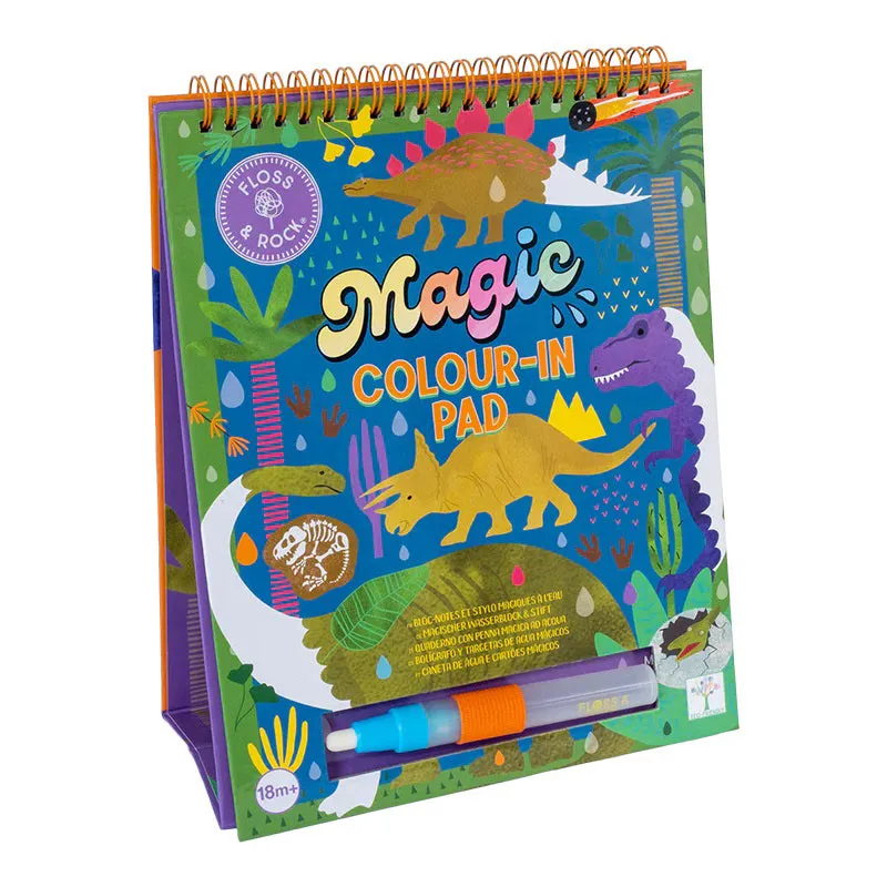 Floss & Rock Magic Colour Changing Watercard Easel and Pen - Dinosaur